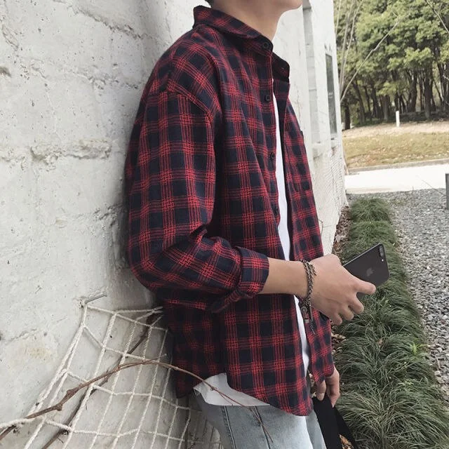 902 Check Red Socks
