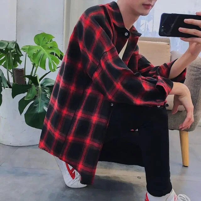 901 Check Red Socks