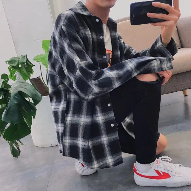 Check Black Socks