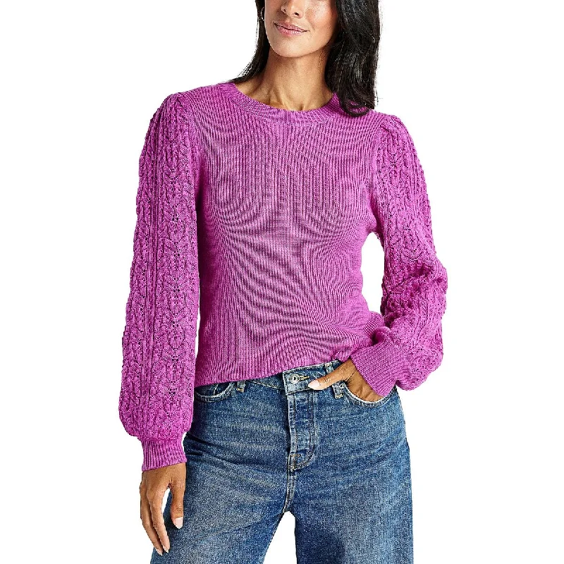 Splendid Womens Knit Cashmere Cotton Blend Pullover Sweater Oversized sweaters