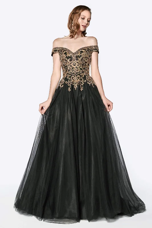 Cinderella Divine KV1032 Long Off The Shoulder Prom Dress Formal Ball Gown H&M party dresses