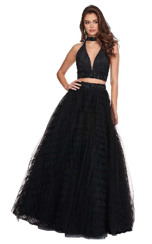 Rachel Allan Prom Long Halter Beaded Ball Gown 6524 Budget-friendly party dresses