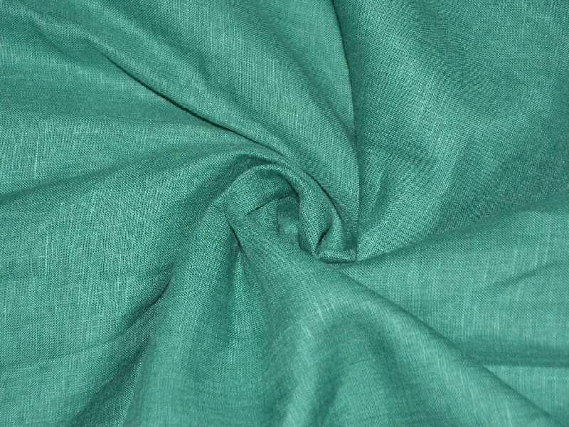 Teal Green Pure Linen 60 Lea Fabric Short unclassified dresses