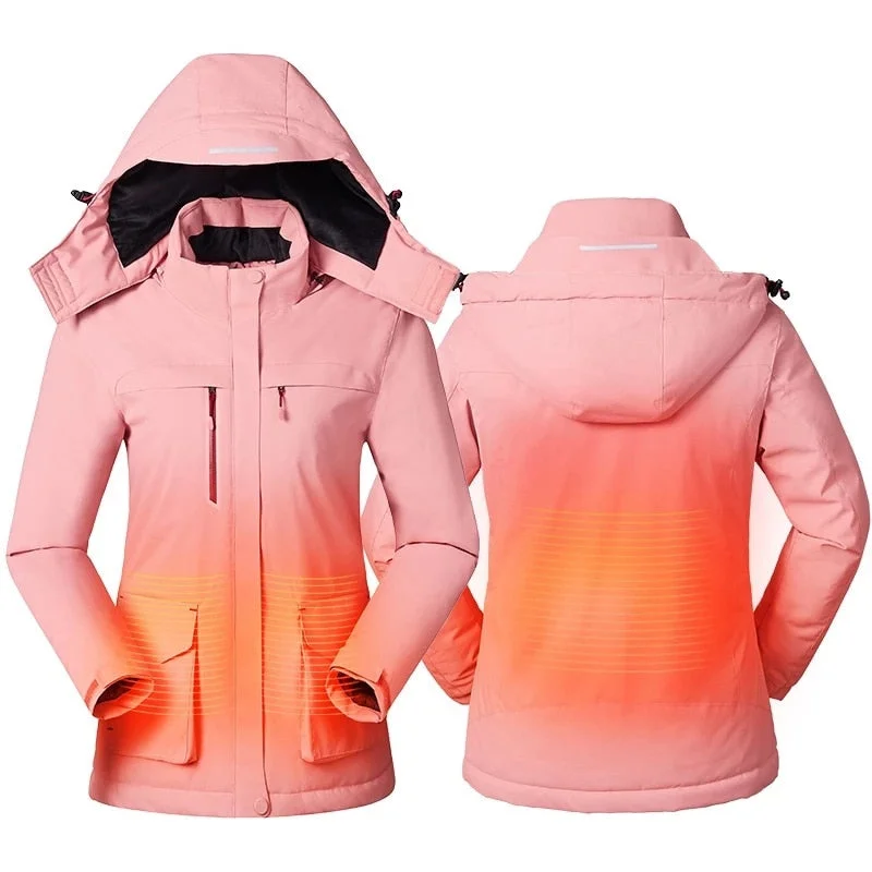 Women Winter Intelligent Heating Jacket USB Charging Women Heated Coat Women's H&M jackets