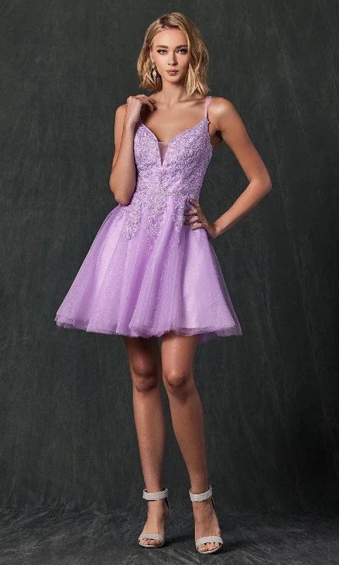 Glitter-Tulle Short Babydoll Homecoming Dress 857 Tulle Bridesmaid Dress