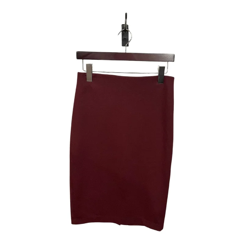Skirt Midi By Philosophy In Maroon, Size: Xs Button Midi Skirt