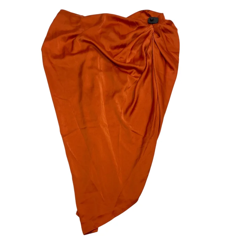 Skirt Midi By Shein In Orange, Size: 3x Lace-up Midi Skirt
