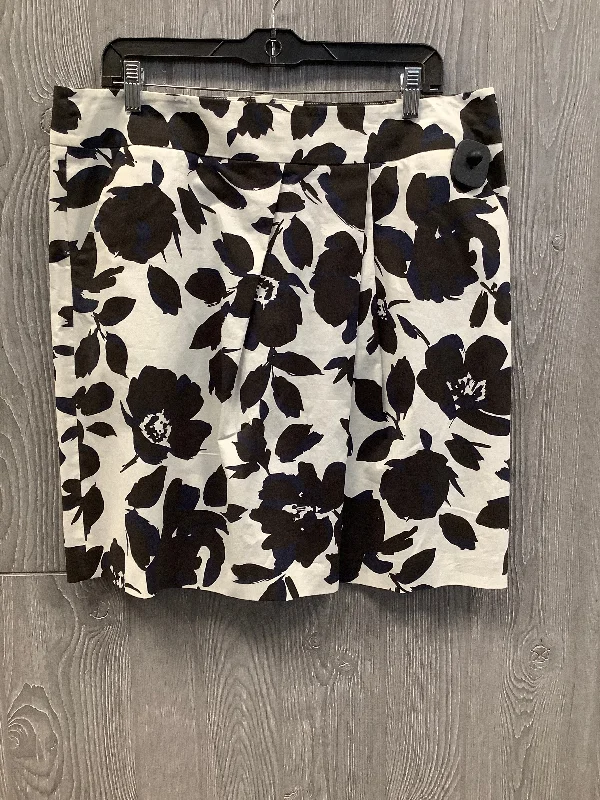 Skirt Midi By Simply Vera In Black & White, Size: 14 Fashion Midi Skirt